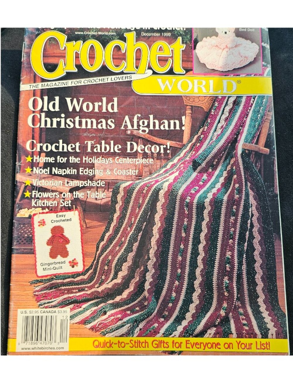 Crochet World December 1999 Christmas Holiday Victorian Noel